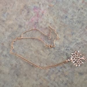 Rose gold plated tree backless